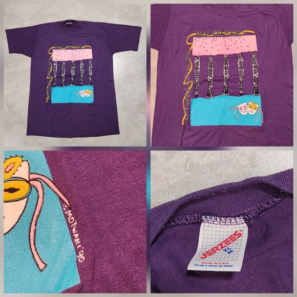 Jerzees Other - VTG 90s 1990 New Orleans French‎ Quarter Mardi Gras XL Single Stitch T Shirt USA